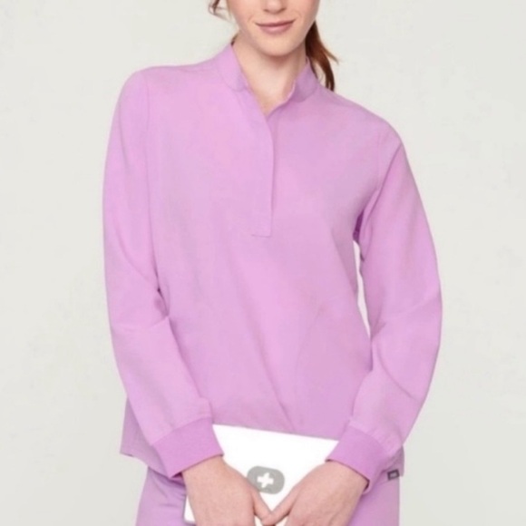 FIGS Lavender Long Sleeve Rafaela Top Size Small Scrub - Picture 1 of 10